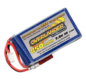 OVERLANDER 1300mah 25C 7.4V (2S1P, XH) Lipo Battery